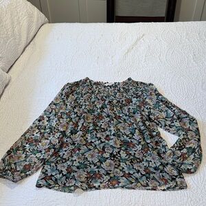 LOFT Multicolor Floral Blouse